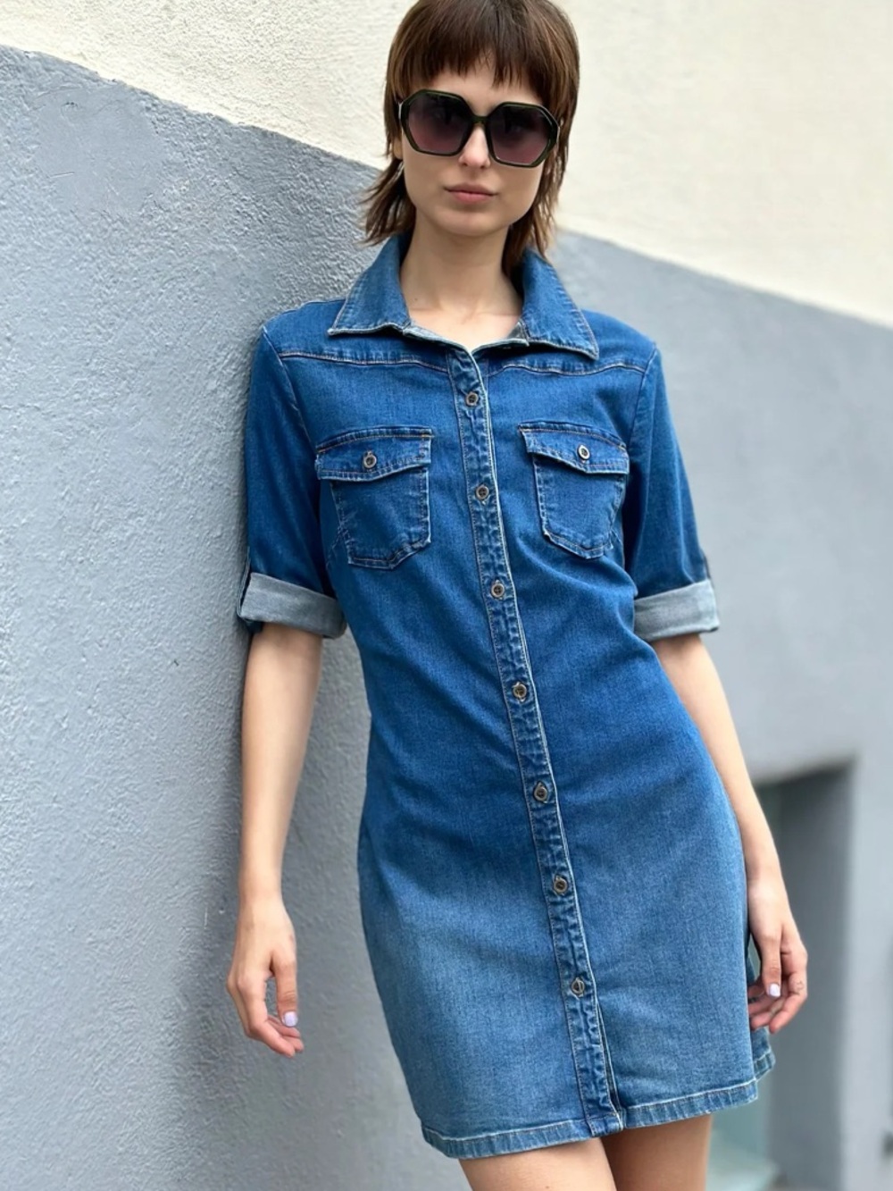 Wash Lab Denim Shirtdress